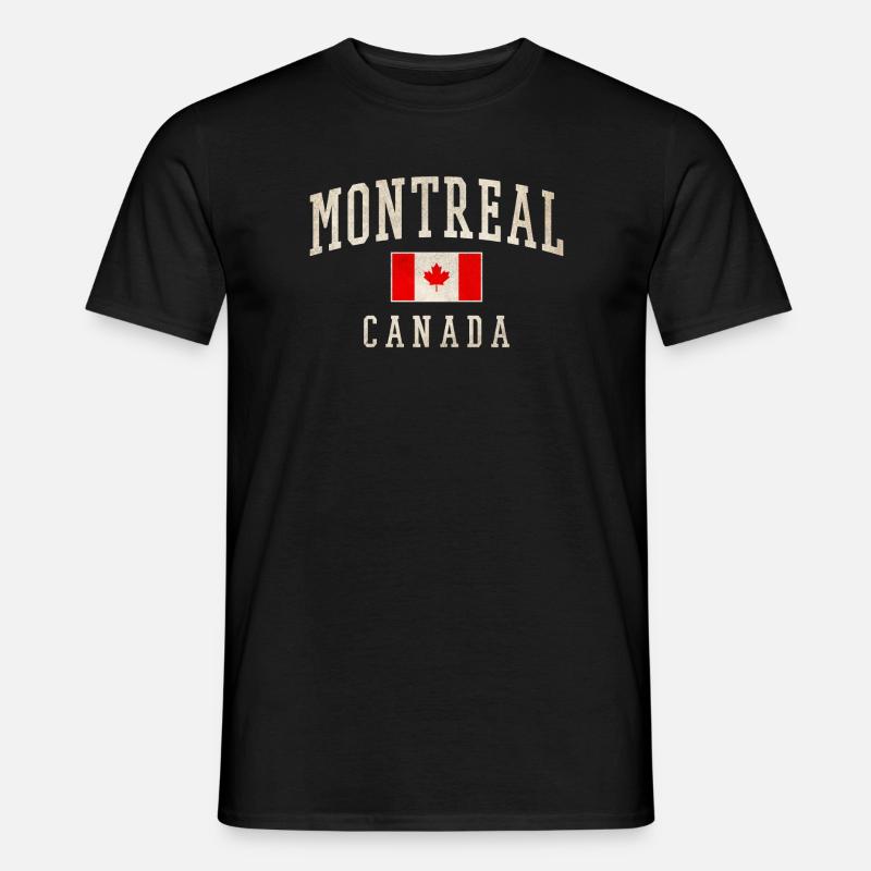 Montreal Canada Distressed Flag - Männer T-Shirt - Schwarz