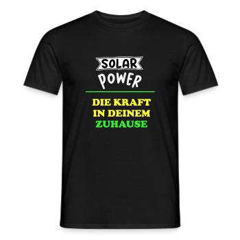 Solar Power Solar Kraft Eigenheim Hausbesitzer - Männer T-Shirt - Schwarz - Vorne - AI Model Male 178 light (178cm)