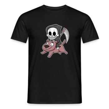 Chien Faucheur - T-shirt homme - noir - Devant - AI Model Male 178 light (178cm)