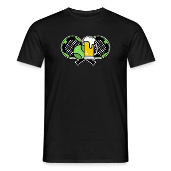 Padel Game Padel Player Racket Setback Sport - Men's T-Shirt - black - Front - AI Model Male 178 light (178cm)