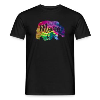 Mama Bear Tie Dye Batik Bear - Men's T-Shirt - black - Front - AI Model Male 178 light (178cm)