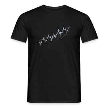 Candlestick-Diagramm - Männer T-Shirt - Schwarz - Vorne - AI Model Male 178 light (178cm)