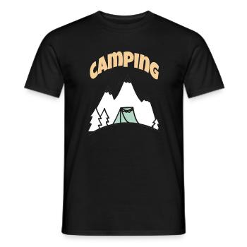 La vie en camping - T-shirt homme - noir - Devant - AI Model Male 178 light (178cm)
