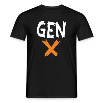Gen X - Männer T-Shirt - Schwarz - Vorne - AI Model Male 178 light (178cm)