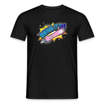 Mère enceinte Déclaration de grossesse Famille - T-shirt homme - noir - Devant - AI Model Male 178 light (178cm)