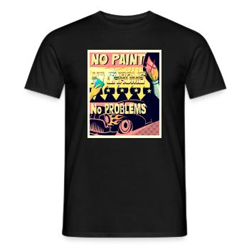 NO PAINT, NO CHROME, NO PROBLEMS - Männer T-Shirt - Schwarz - Vorne - AI Model Male 178 light (178cm)