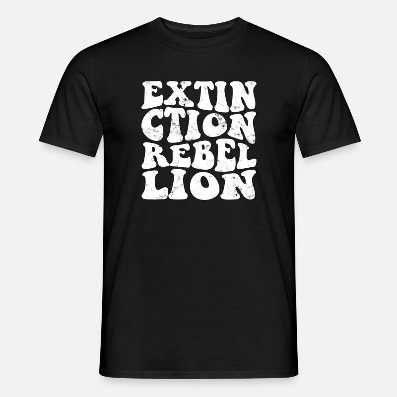 Extinction Rebellion Retro weiss - Männer T-Shirt - Schwarz