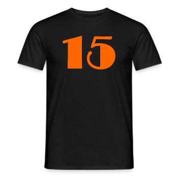 15 JAHRE. 15-jähriges Jubiläum. GEBURTSTAG 15 JAHRE. 15 - Männer T-Shirt - Schwarz - Vorne - AI Model Male 178 light (178cm)