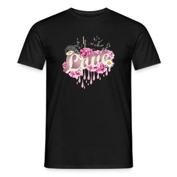 lush Mother's Day bouquet with cloves - Men's T-Shirt - black - Front - AI Model Male 178 light (178cm)