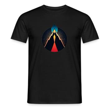Vulkan Logo - Männer T-Shirt - Schwarz - Vorne - AI Model Male 178 light (178cm)