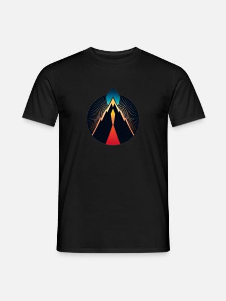 Vulkan Logo - Männer T-Shirt - Schwarz