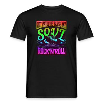Hot Patootie Bless My Soul Eddie RHPS Regenbogen - Männer T-Shirt - Schwarz - Vorne - AI Model Male 178 light (178cm)