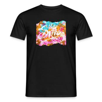 Bonjour Printemps - Frühling - Sonja Ariel von Staden - T-shirt homme - noir - Devant - AI Model Male 178 light (178cm)