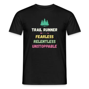 Trail Runner - Intrépide. Implacable. Imparable. - T-shirt homme - noir - Devant - AI Model Male 178 light (178cm)