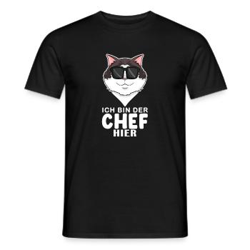 coole Katze - Ragdoll Katze - Chef Spruch - Männer T-Shirt - Schwarz - Vorne - AI Model Male 178 light (178cm)