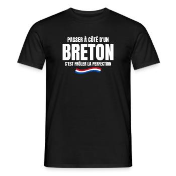 Bretagne, Bretagne humour, je suis Breton - T-shirt homme - noir - Devant - AI Model Male 178 light (178cm)