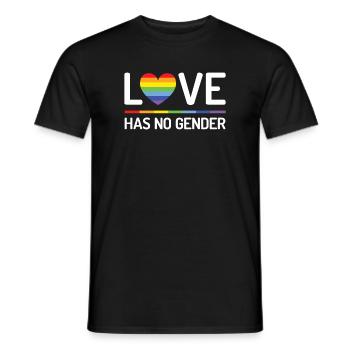 Pride Month - Love Has No Gender - Men's T-Shirt - black - Front - AI Model Male 178 light (178cm)