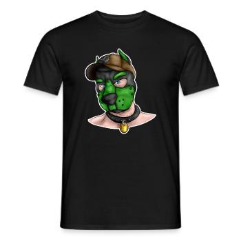 PupGreen - Men's T-Shirt - black - Front - AI Model Male 178 light (178cm)