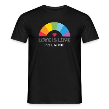 L’amour est l’amour. Mois de la fierté. - T-shirt homme - noir - Devant - AI Model Male 178 light (178cm)