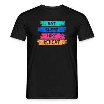 Mountain Hike Statement Hiking Hike Nature - Men's T-Shirt - black - Front - AI Model Male 178 light (178cm)
