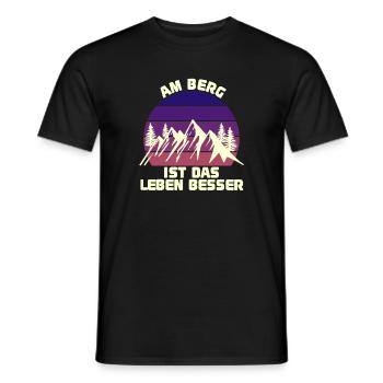 Wanderrouten Wanderer Statement Wandern Berggipfel - Männer T-Shirt - Schwarz - Vorne - AI Model Male 178 light (178cm)