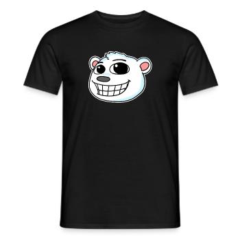 Polar Bear Head - Men's T-Shirt - black - Front - AI Model Male 178 light (178cm)