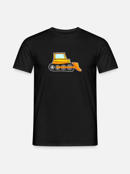Bagger Baustelle Baggerfahrer - Männer T-Shirt - Schwarz