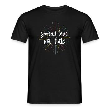 Pride Month - Spread Love Not Hate - Men's T-Shirt - black - Front - AI Model Male 178 light (178cm)