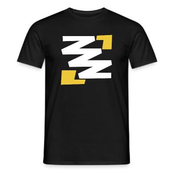 Emblème d’art numérique simple de base avec Z - T-shirt homme - noir - Devant - AI Model Male 178 light (178cm)