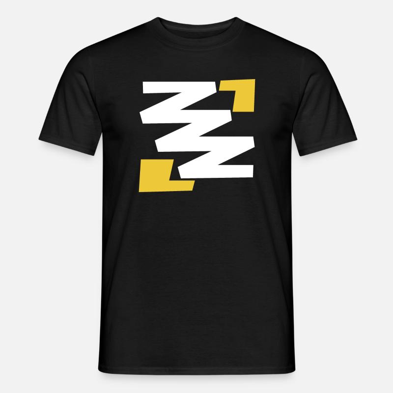 Einfaches digitales Kunstemblem mit Z - Männer T-Shirt - Schwarz