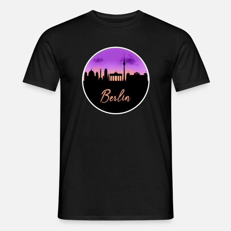 Berlin Fine Skyline - Männer T-Shirt - Schwarz