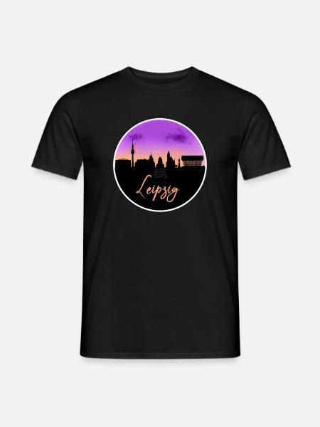 Leipzig Fine Skyline - Men's T-Shirt - black