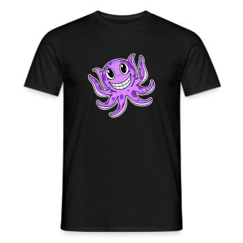 Calmar poulpe - T-shirt homme - noir - Devant - AI Model Male 178 light (178cm)