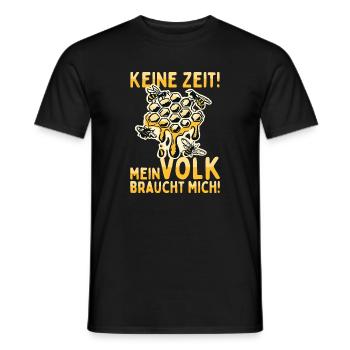 Biene Keine Zeit Volk Braucht Mich Imker Bienen - Männer T-Shirt - Schwarz - Vorne - AI Model Male 178 light (178cm)