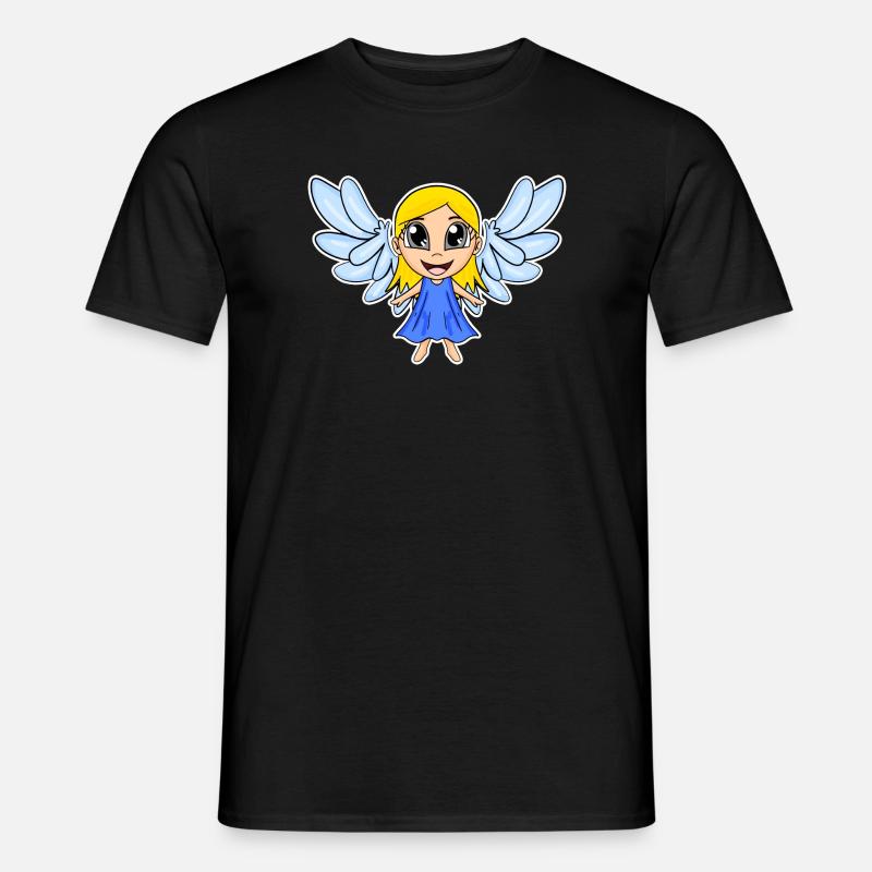 Engel Mädchen Flügel - Männer T-Shirt - Schwarz