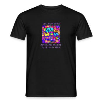 Mathe-Spiele - Betreten Sie Ihr Gehirn mit mächtigen Rätseln - Männer T-Shirt - Schwarz - Vorne - AI Model Male 178 light (178cm)