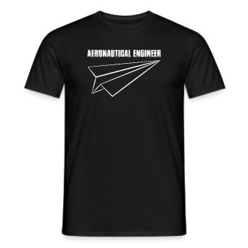 Aeronautical Engineer Paper Airplane - Men's T-Shirt - black - Front - AI Model Male 178 light (178cm)