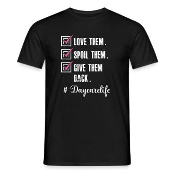 Fournisseur de services de garde Love Enseignante en garderie - T-shirt homme - noir - Devant - AI Model Male 178 light (178cm)