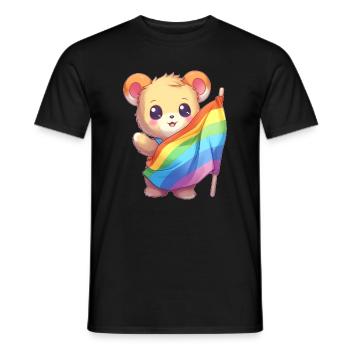 Liebe ist eine Bärennotwendigkeit - Männer T-Shirt - Schwarz - Vorne - AI Model Male 178 light (178cm)