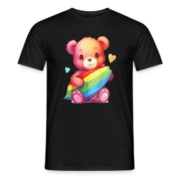 Liebe ist eine Bärennotwendigkeit - Männer T-Shirt - Schwarz - Vorne - AI Model Male 178 light (178cm)