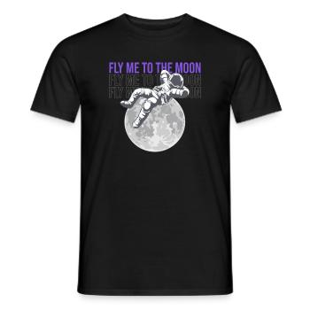 Fly me to the moon - Raumfahrt - T-shirt homme - noir - Devant - AI Model Male 178 light (178cm)