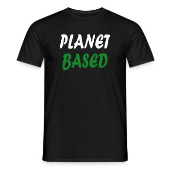 Planet based vegan - Männer T-Shirt - Schwarz - Vorne - AI Model Male 178 light (178cm)