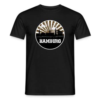 Hamburg Skyline Heimspiel - Männer T-Shirt - Schwarz - Vorne - AI Model Male 178 light (178cm)