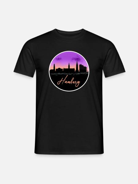 Hamburg Fine Skyline - Men's T-Shirt - black