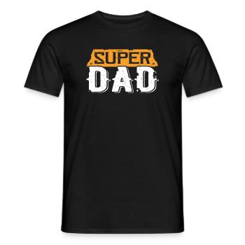 Faute de frappe de Super Papa Vintage Hero - T-shirt homme - noir - Devant - AI Model Male 178 light (178cm)