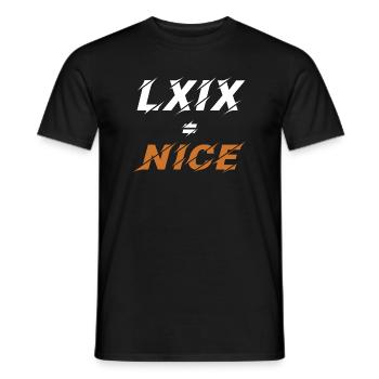 69=schön in römischen Ziffern - Männer T-Shirt - Schwarz - Vorne - AI Model Male 178 light (178cm)