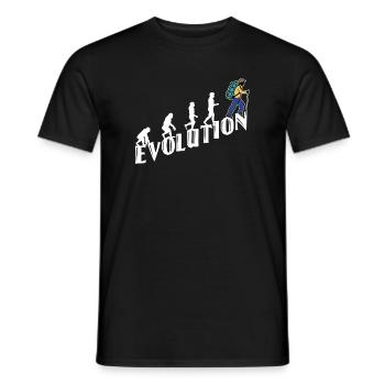 Evolution Wanderer Wandern Wanderung Bergwanderung - Männer T-Shirt - Schwarz - Vorne - AI Model Male 178 light (178cm)
