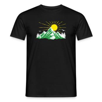 Berge Natur Wandern Naturliebhaber Gletscher - Männer T-Shirt - Schwarz - Vorne - AI Model Male 178 light (178cm)