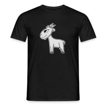 Ziege - Männer T-Shirt - Schwarz - Vorne - AI Model Male 178 light (178cm)