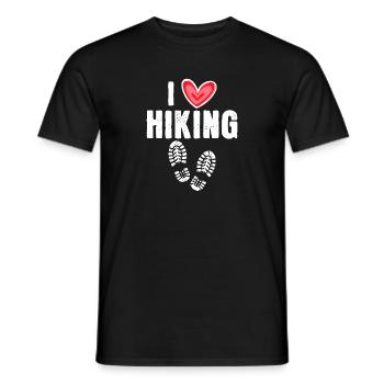 Ich Liebe Wandern Herz Bergsteigen Statement Natur - Männer T-Shirt - Schwarz - Vorne - AI Model Male 178 light (178cm)